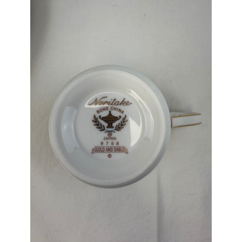 Vintage Noritake Gold and Sable 9758 Bone China 6 Piece Place Setting - Picture 4 of 10